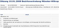 10.1.2008: Die Bezirksvertretung hat getagt