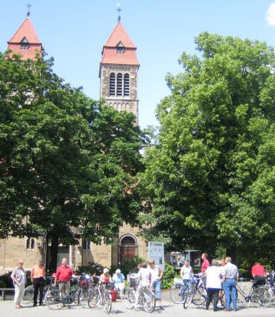 SPD-Radtour 2007: Start an der Clemenskirche