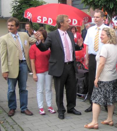 SPD-Stand auf der Marktallee: Svenja Schulze